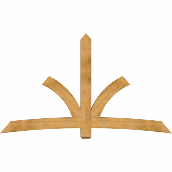 Ekena Millwork Davenport Rough Sawn Timber Gable Bracket, Western Red Cedar, 96"W x 56"H x 4"D x 6"F, 14/12 Pitch GBW096X56X0406DAV00RWR - main